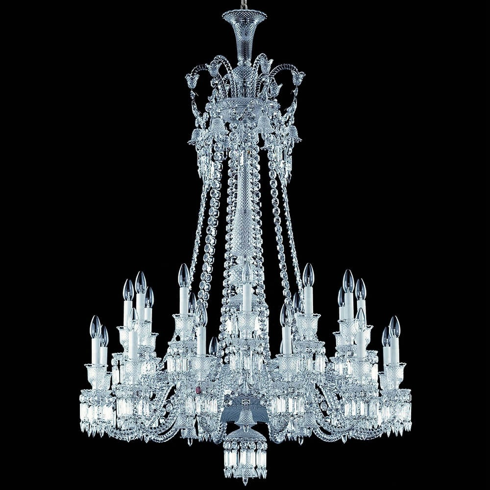 24 lights long neck  baccarat chandelier replica for living room