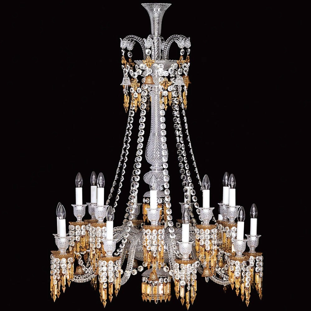 18 lights Zenith baccarat chandelier affordable prices with long neck for lobby
