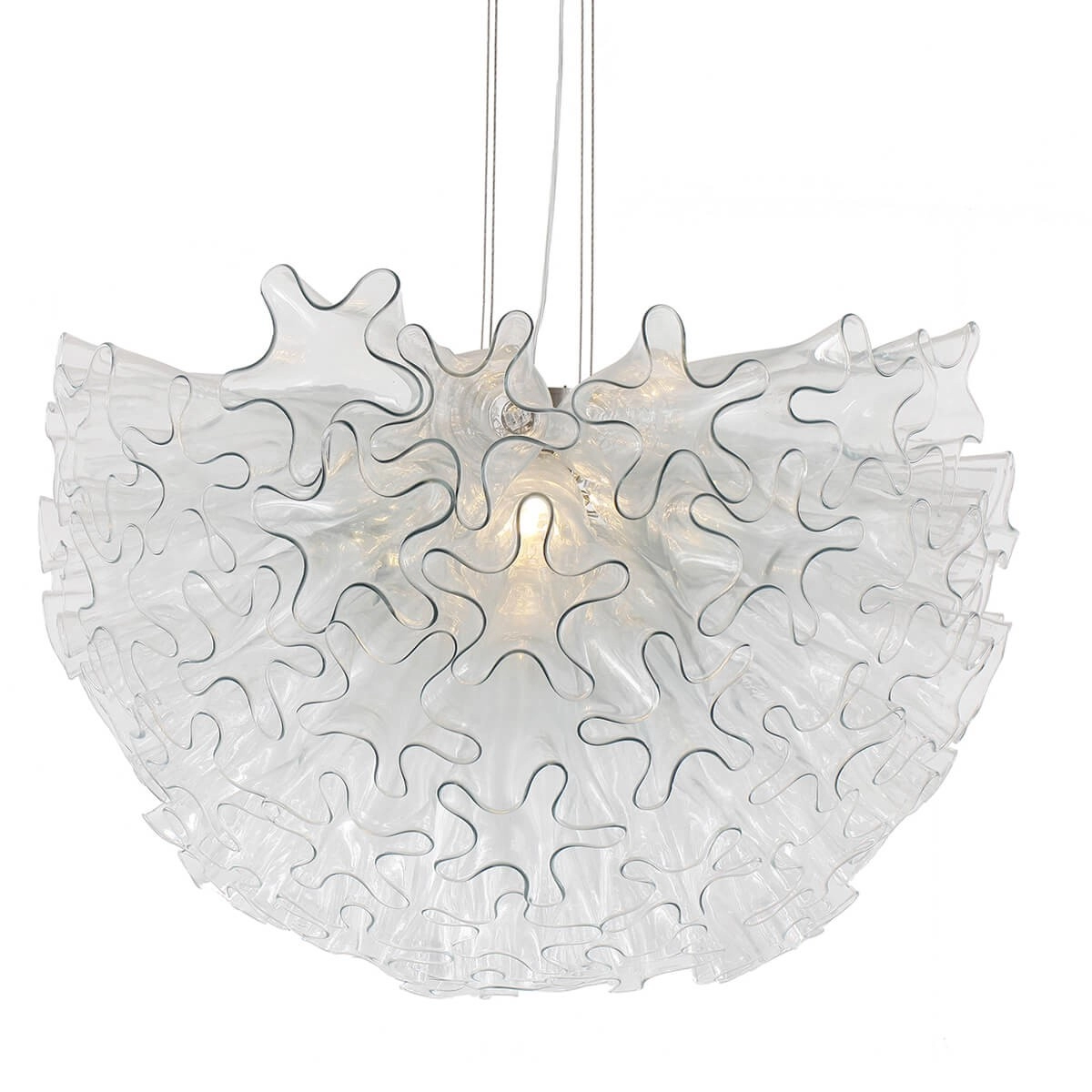 Clear color Dahlia glass chandelier