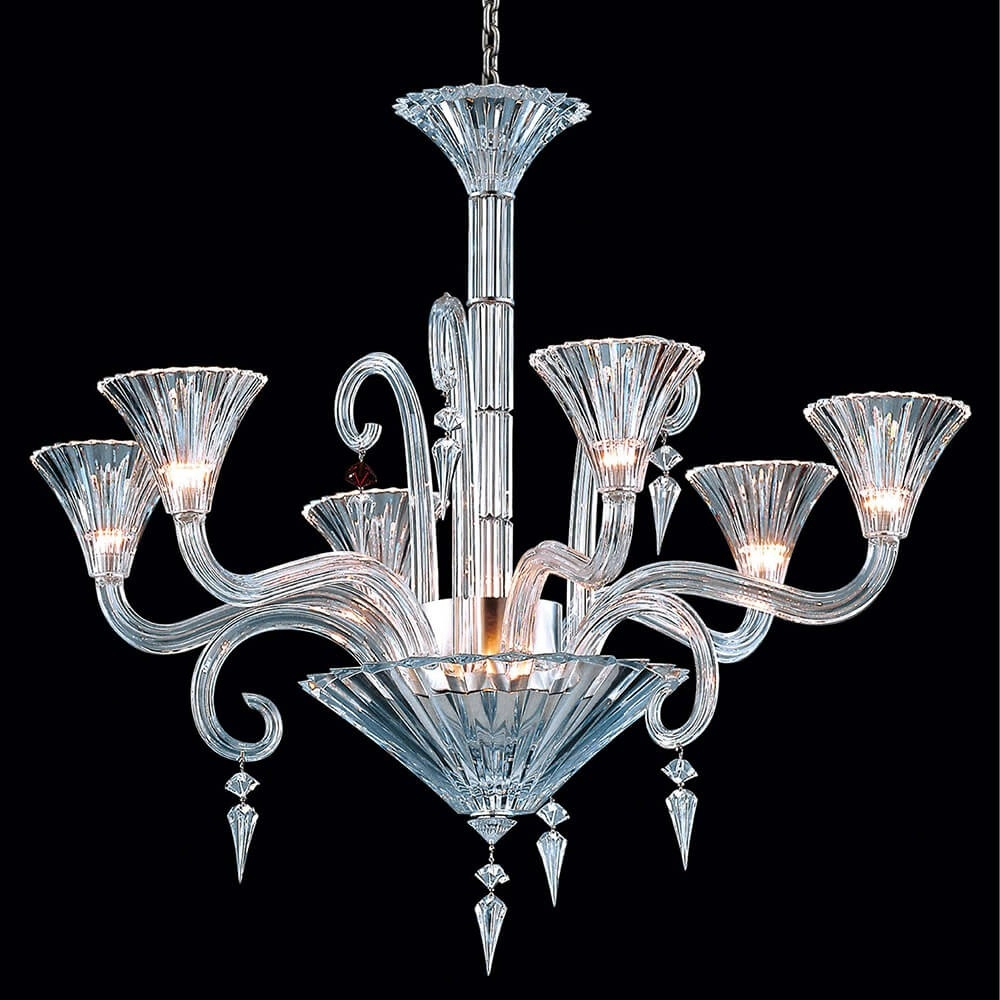 6 lights Mille Nuits glass baccarat chandelier for dinning room