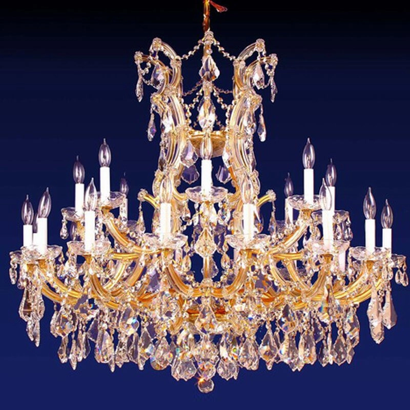 50" 24 arms golden maria theresa chandelier