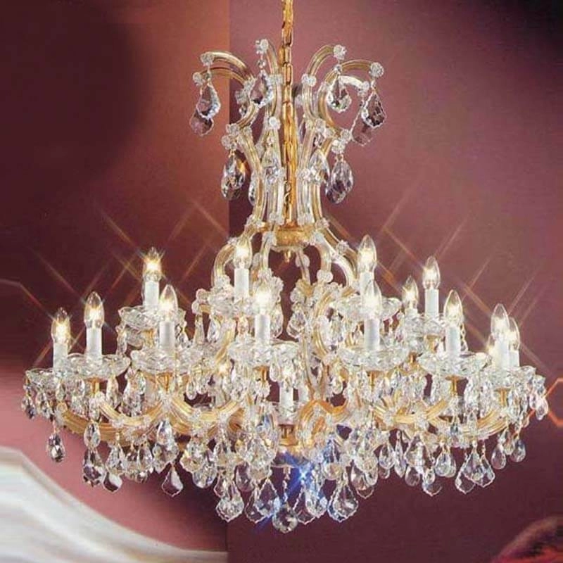 24 Lights golden classical maria theresa chandelier