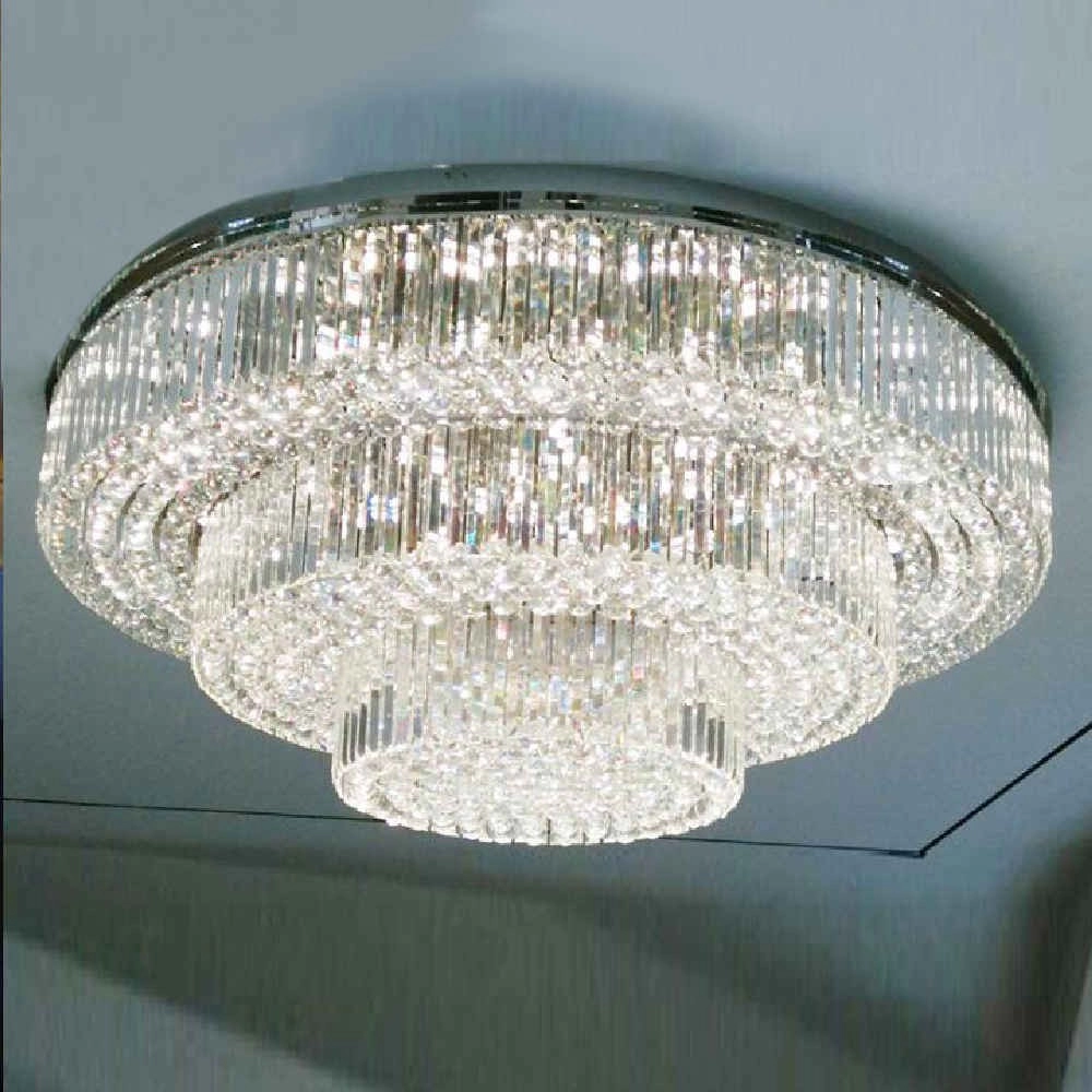 Modern luxury k9 crystal round chandelier