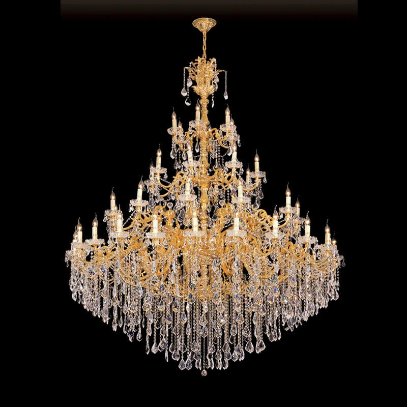 Huge 70" wide golden maria thresa chandelier
