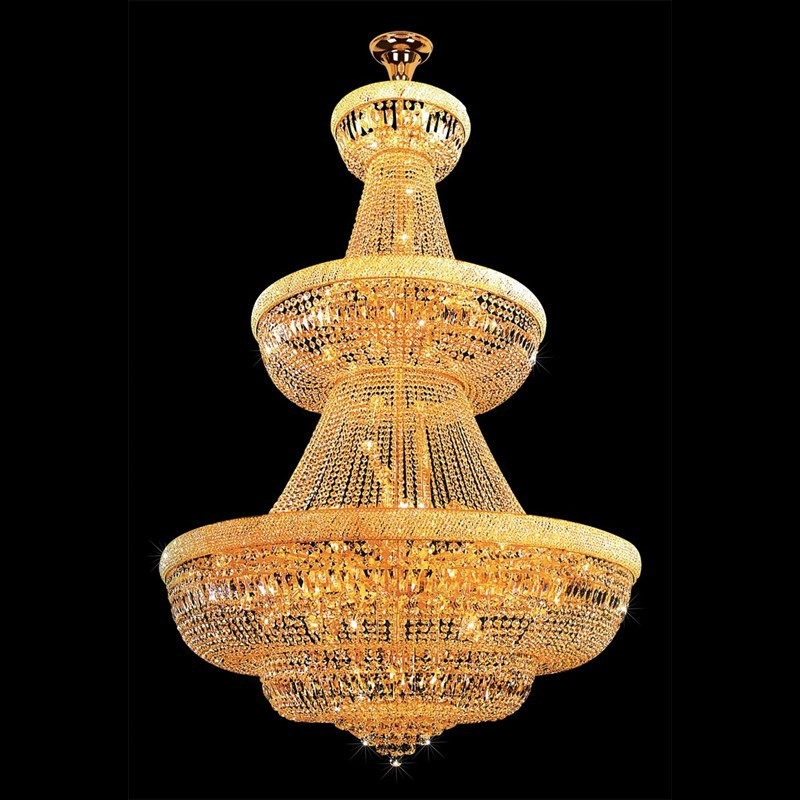 Empire gold crystal chandelier light for wedding hall
