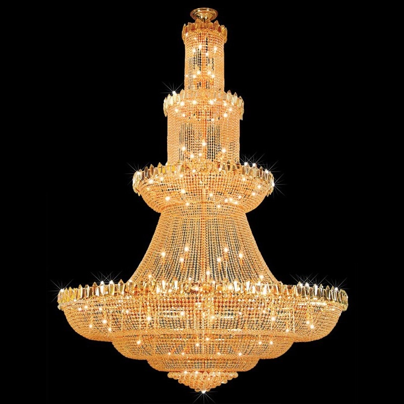 200CM golden empire crystal chandelier for entrance