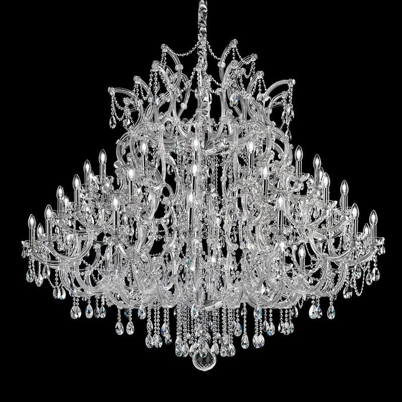Chrome maria theresa crystal chandelier for hotel lobby
