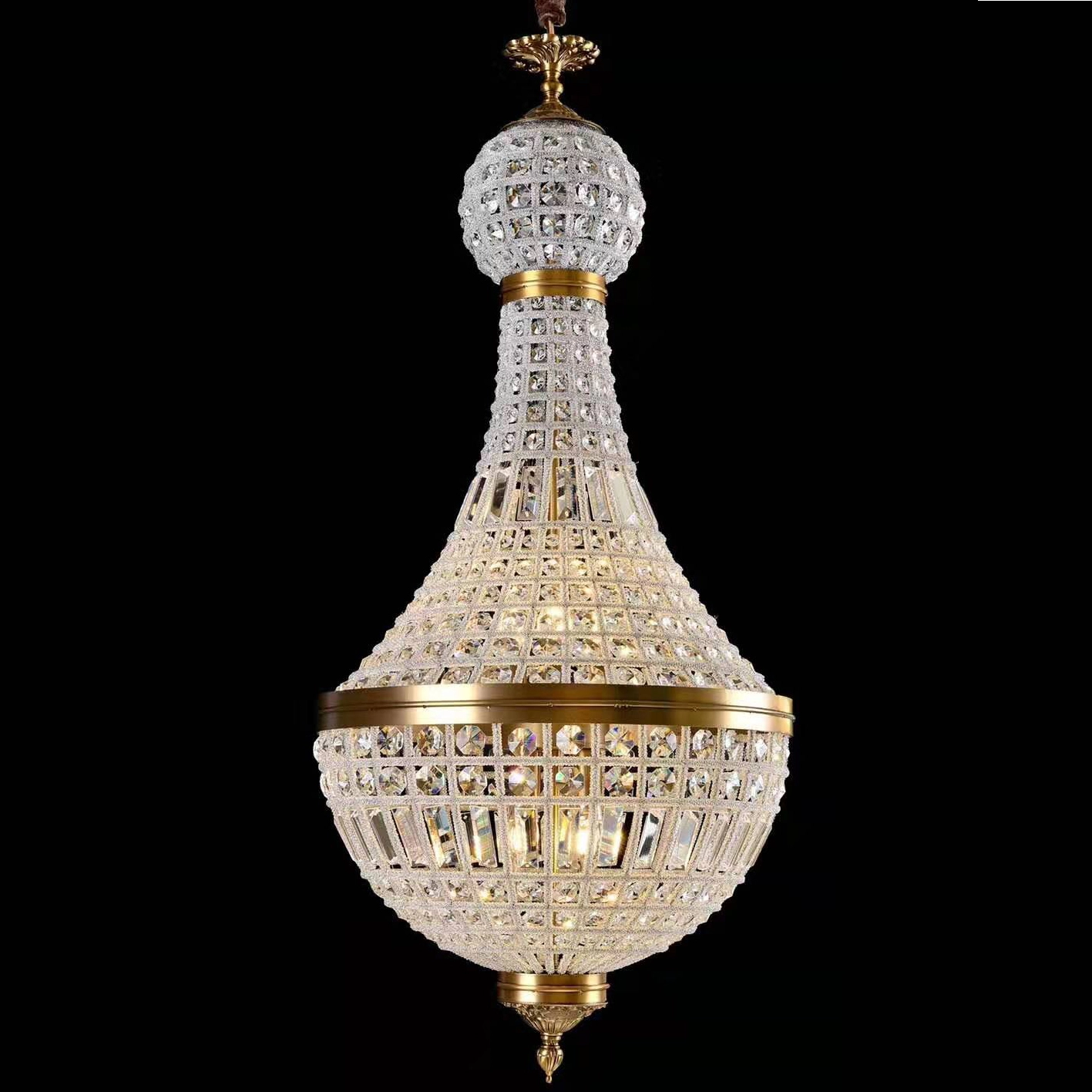 Big size empire crystal chandelirer lantern style