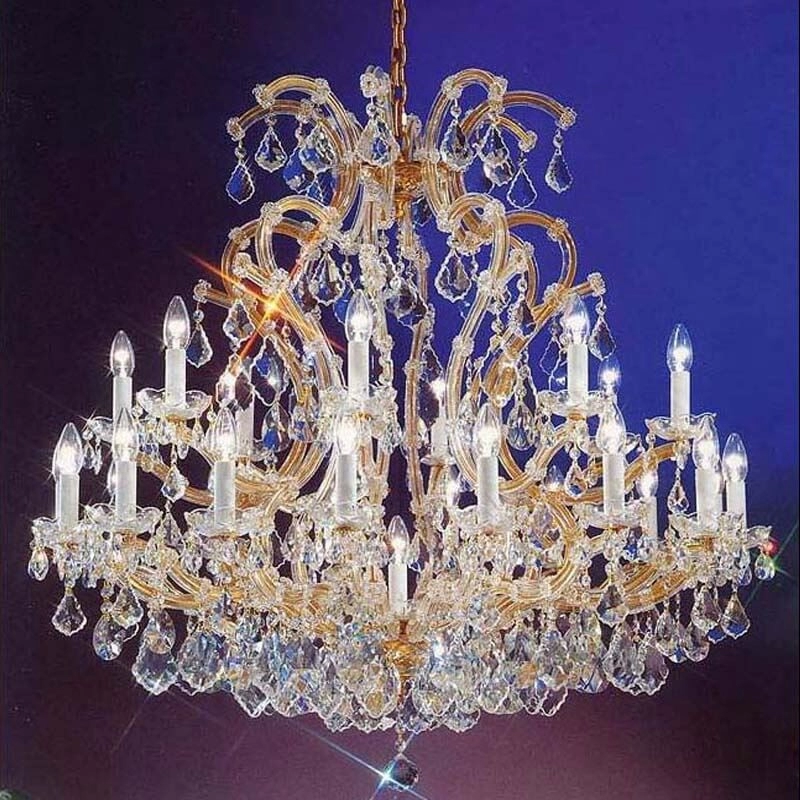 25 lights maria crystal chandelier for wedding hall