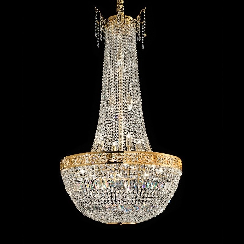 Small brass empire chandelier for luxry villa