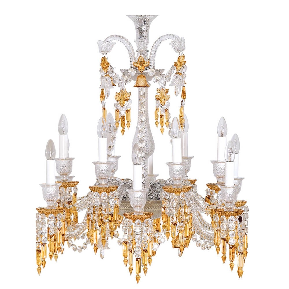 12 lights Zenith  baccarat chandelier replica for wedding