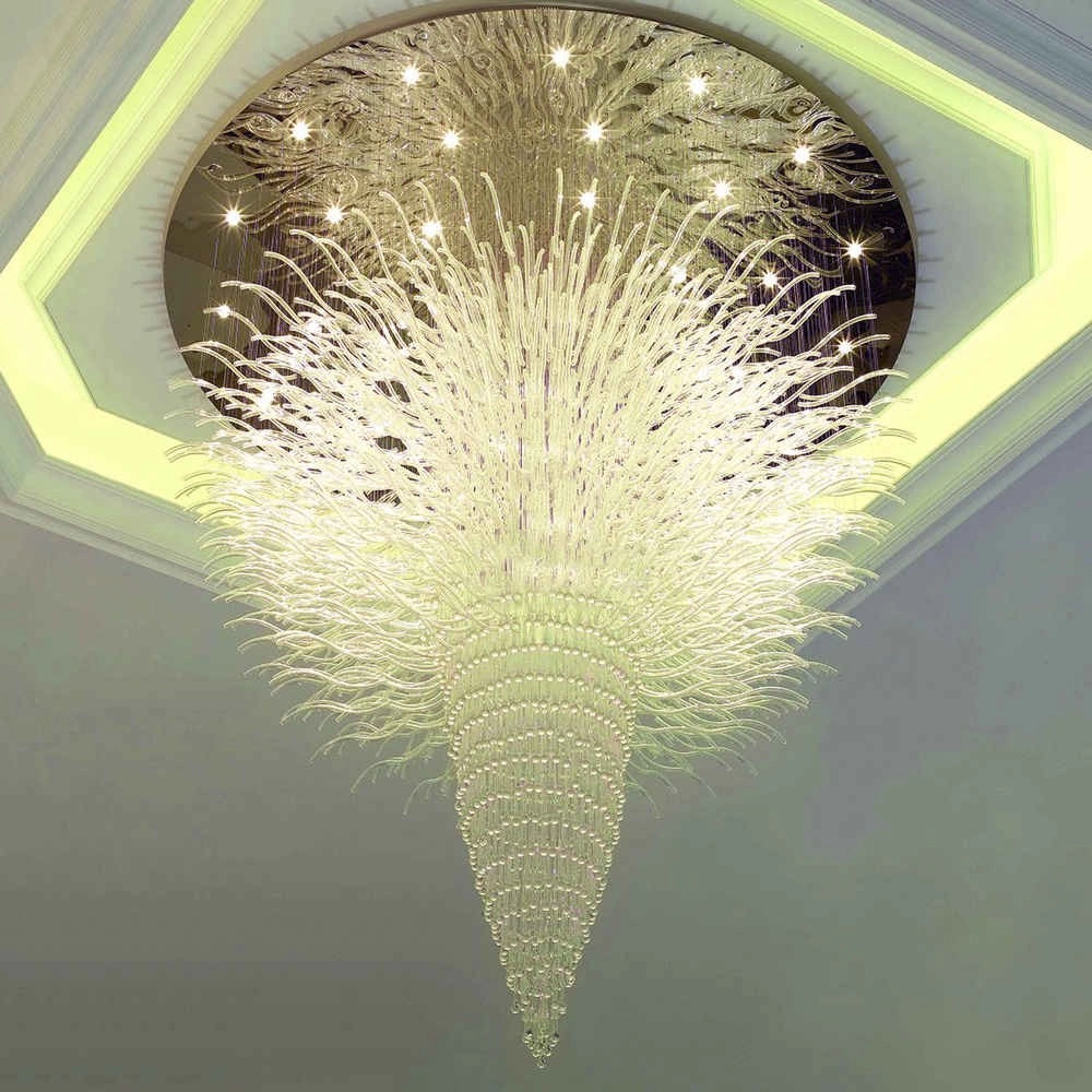 Large chihuly style flush mount chandelier