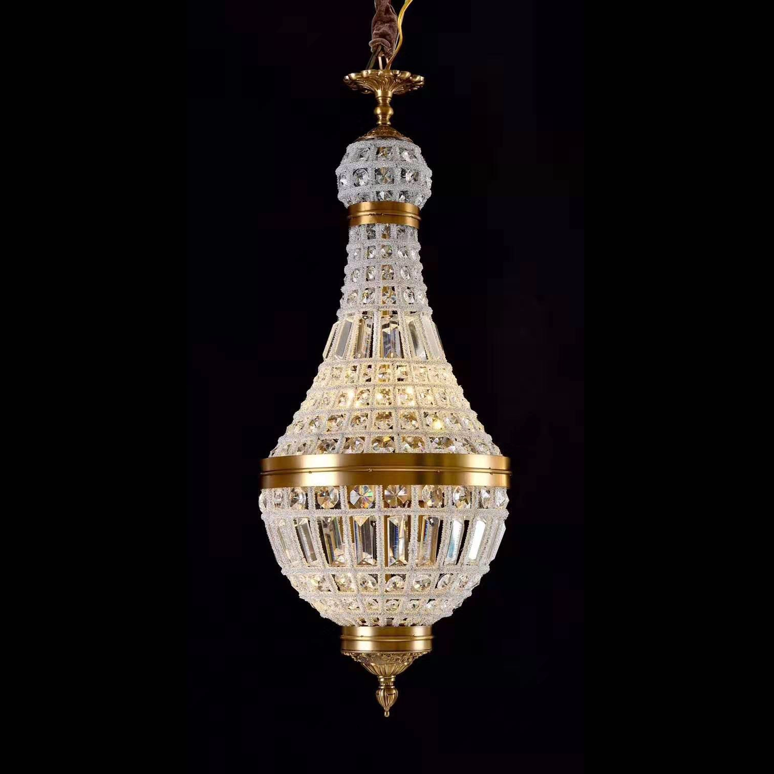 Empire crystal chandelier lantern style