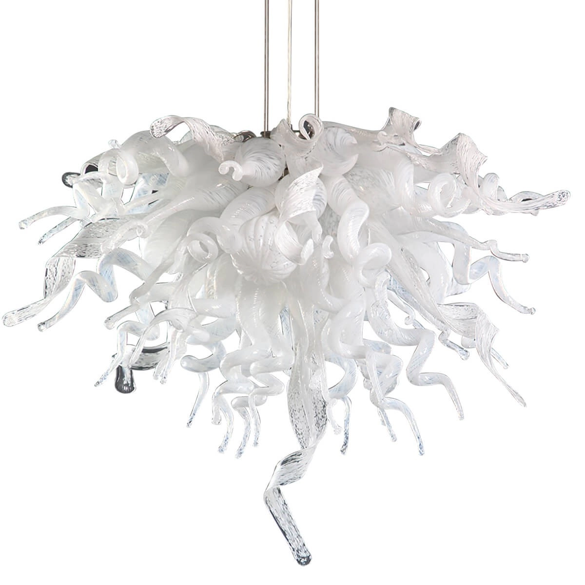 Linear Angel chihuly White glass chandelier