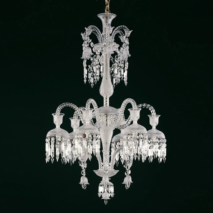 6 lights Solstice chandeliers in baccarat style for living room