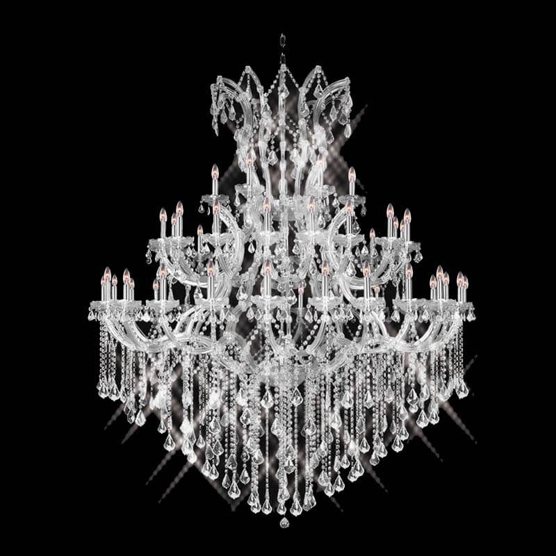 48 lights chrome maria theresa crystal chandelier for family room