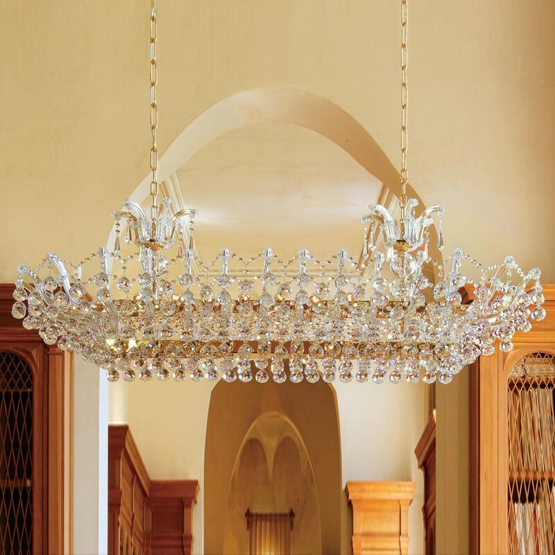 Retangular maria theresa chandelier for dinning table