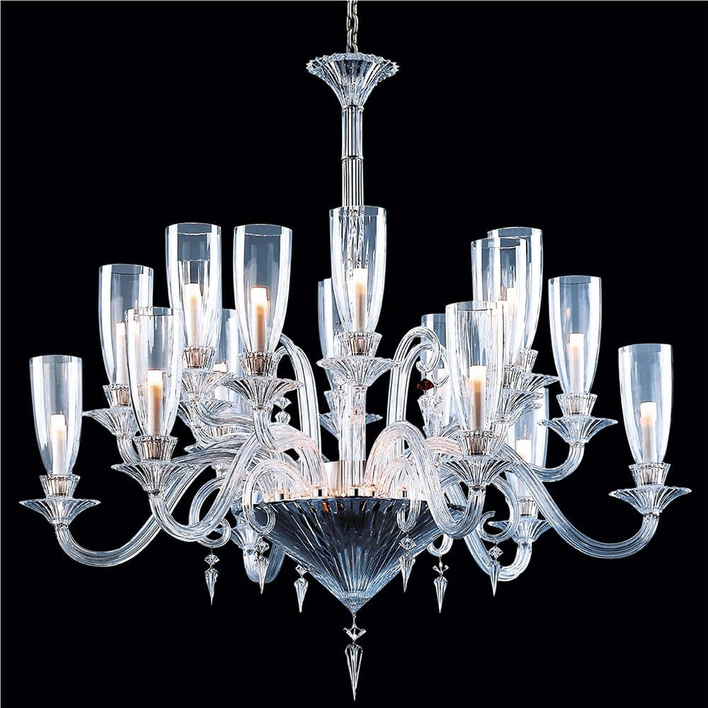 High Glass Cup 18 lights Mille Nuits modern baccarat chandelier for living room
