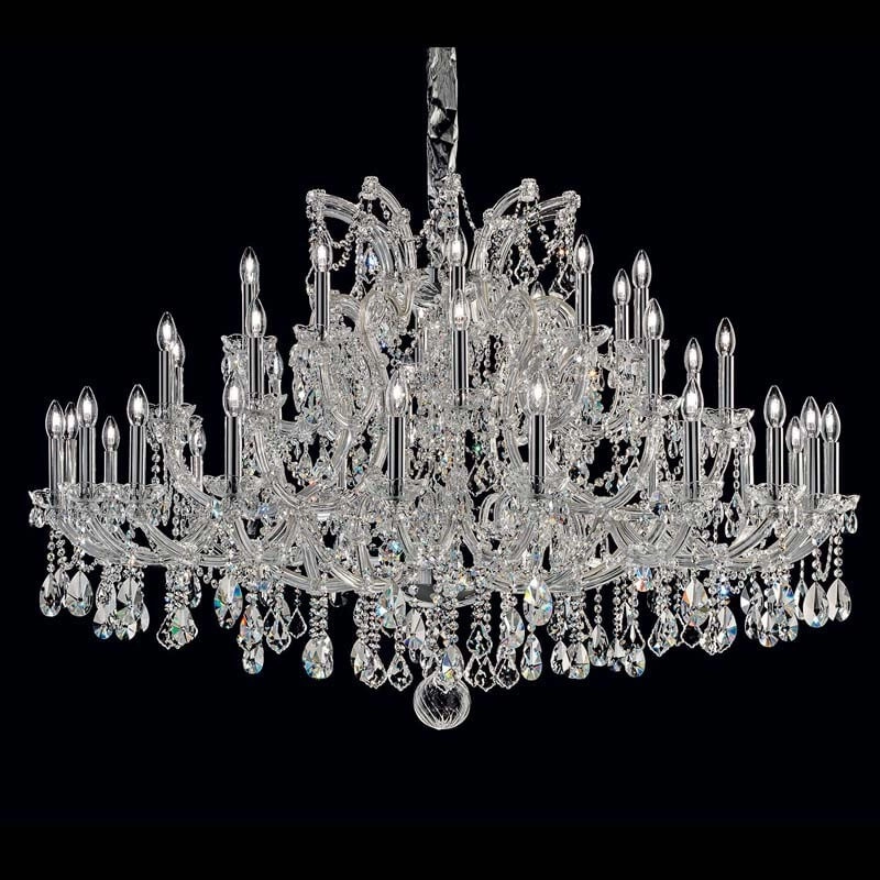 Chrome 40 lights Asfour crystal maria theresa chandelier