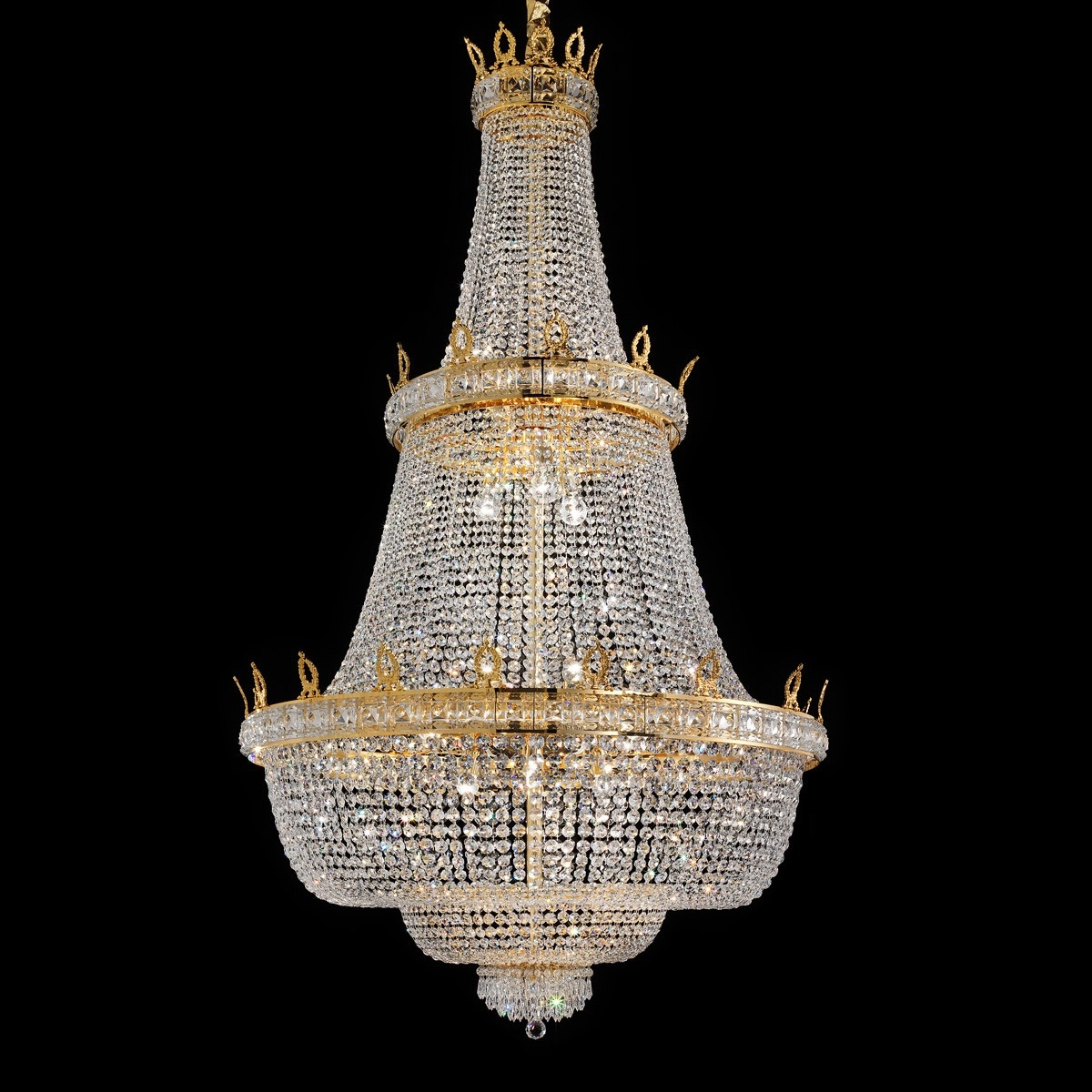 Luxury golden crystal chandelier for foyer