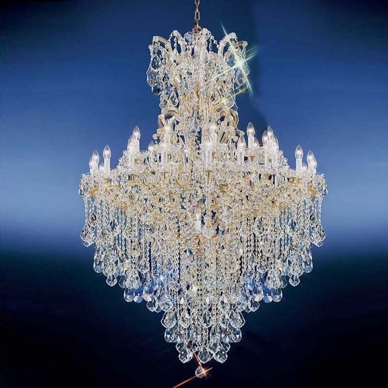 Long rarin crystal drop maria theresa crystal chandelier hotel decoration