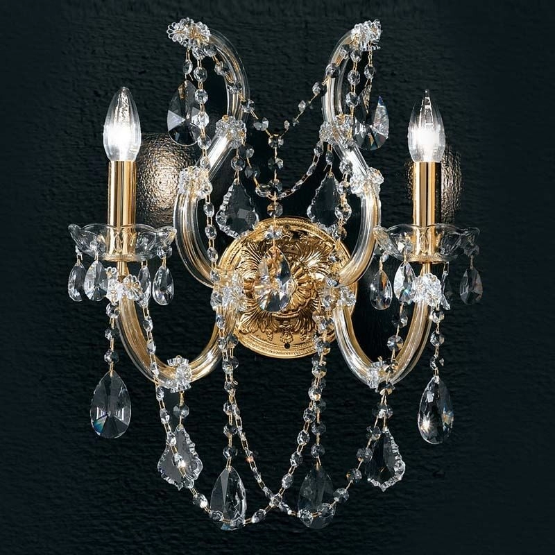 2 lights maria theresa style wall sconce