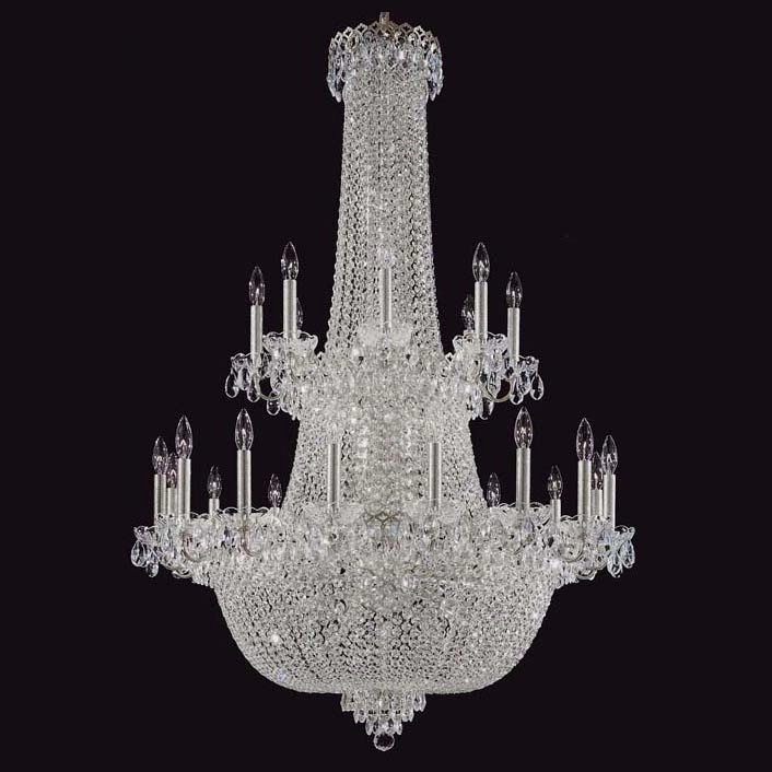 Chrome empire candle crystal chandeliers