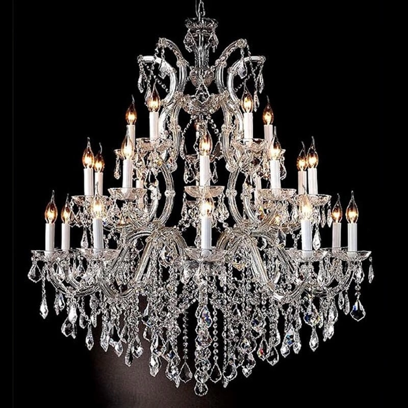 Three layers maria theresa large crystal chandeliers luxury