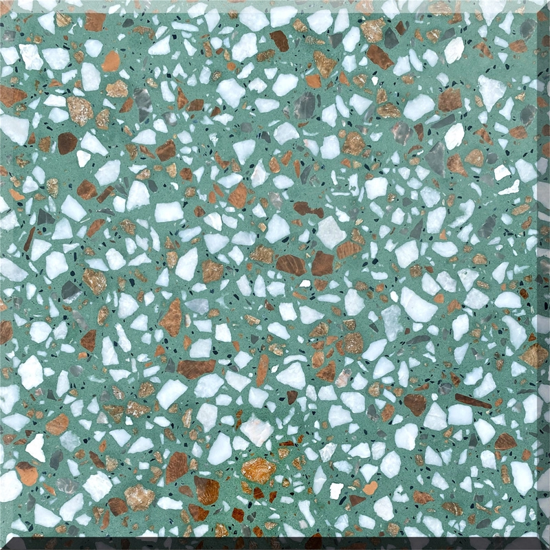 Green Terrazzo Tile WT-G418 Terrazzo Flooring Terrazzo Countertop