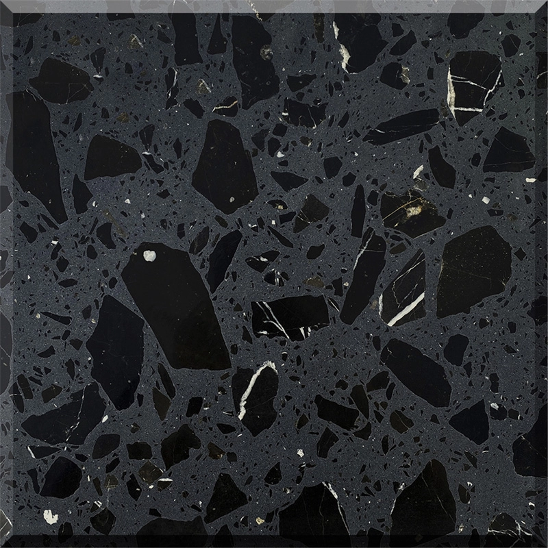 Black Terrazzo Tile WT-B207 Terrazzo Flooring Terrazzo Countertop