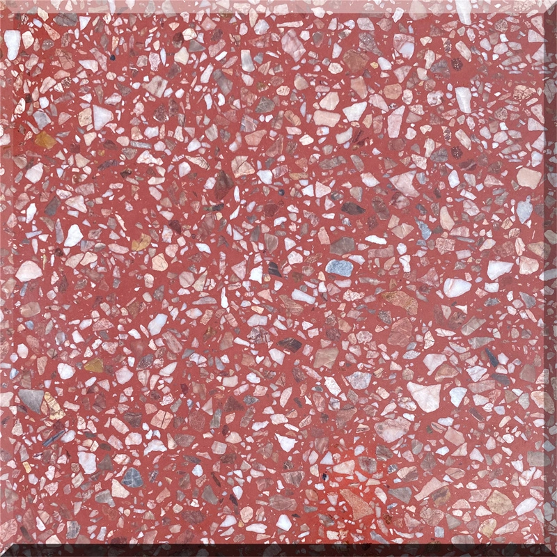 Red Terrazzo Tile WT-R303 Terrazzo Flooring Terrazzo Countertop