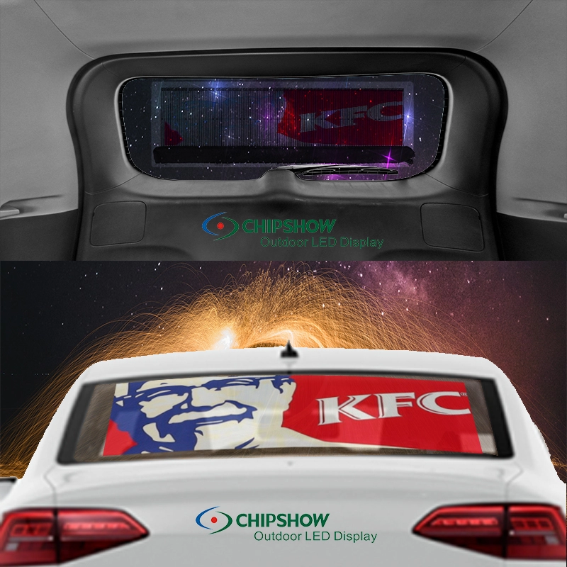 C-Tra-TaxiW car rear window taxi screen full color advertising LED display