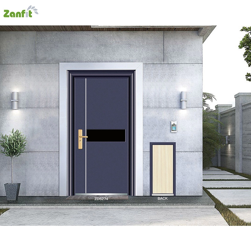 High Quality Exterior Single Steel Security Main Door Design