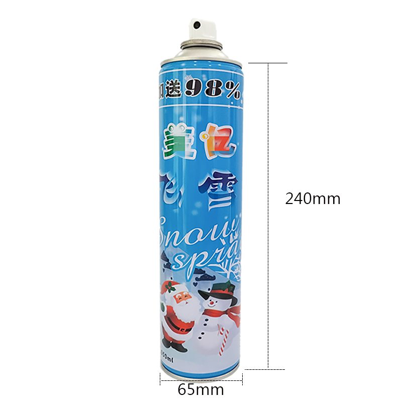 snow aerosol tin can