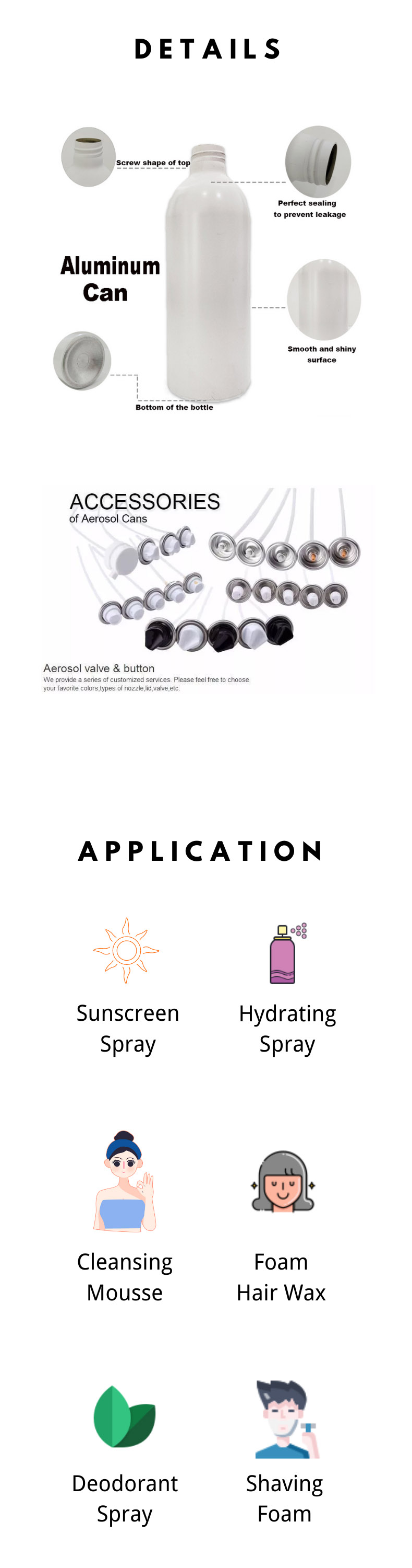 application for aluminum aerosol cans 
