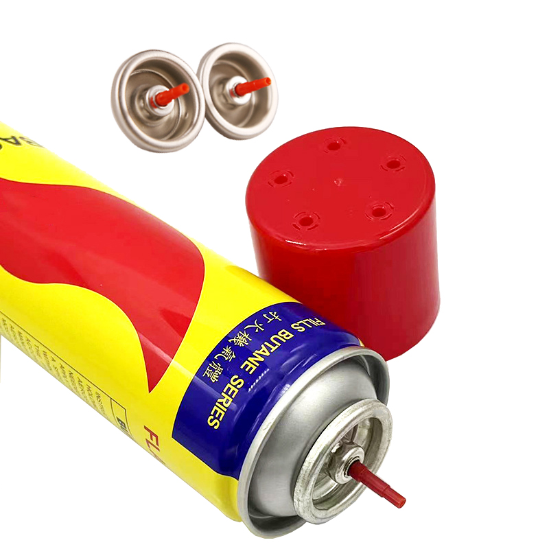 Aerosol gas can with lighter gas valve