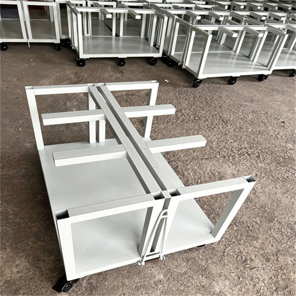 Customized steel Cargo transport frame Storage rack Movable shelf Table leg bracket Tea table stand with Roller