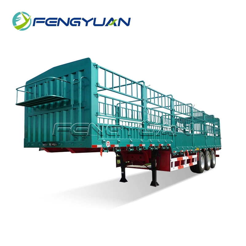 Animal Cattle Cargo Transport Stake Fence Semi Trailer