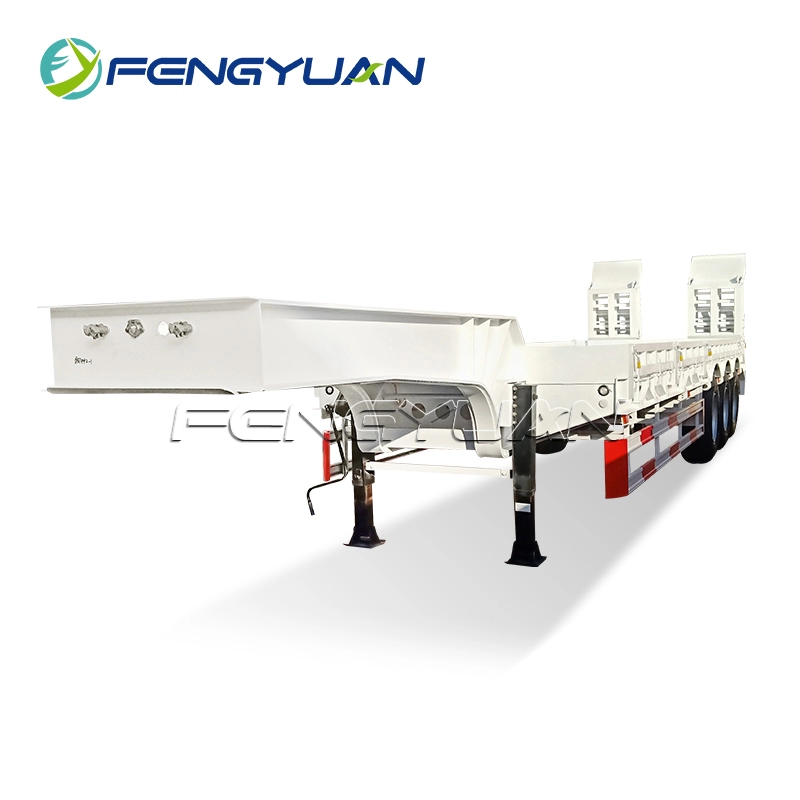 High Quality Truck 3 Axles Lowbed Semi Trailer For Sale