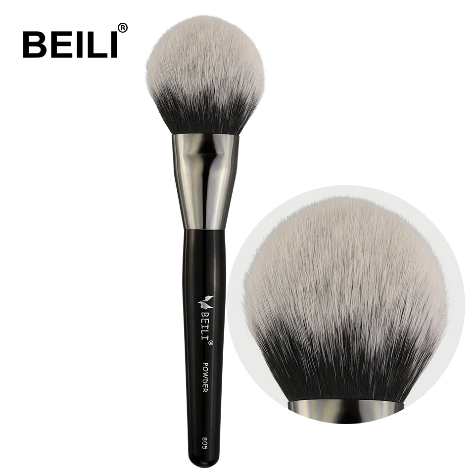amazon black wooden handle makeup brush set