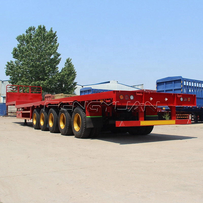 100 Ton Lowloader Truck Semi Trailer For Excavator Machinery Transport