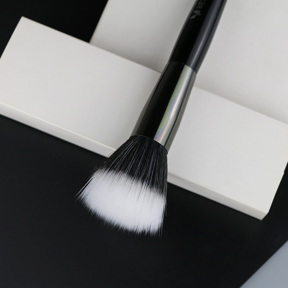 single black flat foundation makeup brush