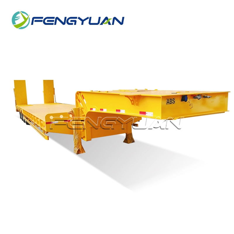 Excavator Carrier 4 Axles Lowbed Semi Trailer with ABS Control System