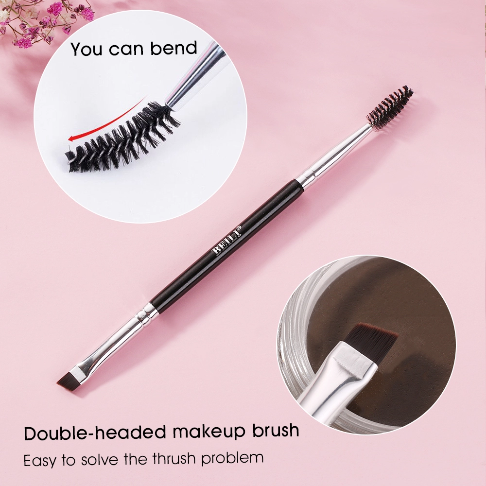Private Label Eyeliner Brush Angled Flat Eyebrow Comb Professional Makeup Brushes