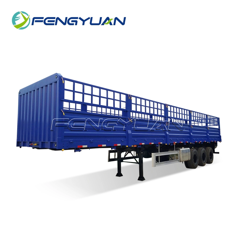 3 4 axles 50 60 ton bulk cargo transportation fence semi trailer