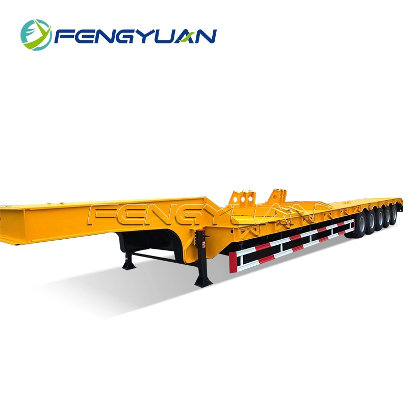 5 Axles 120 Ton Lowbed Semi Trailers For Sale