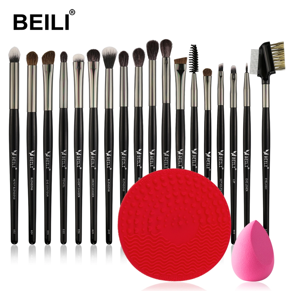 wholesale professional 18pcs black makeup brushes