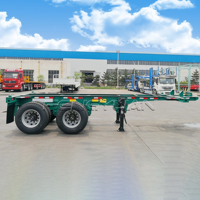 2 Axle 40FT Container Carrier Transport Skeleton Skeletal Chassis Semi Trailer