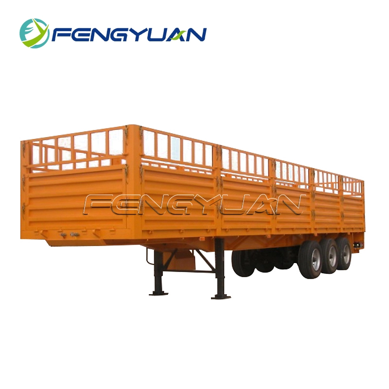 3 Axles Cargo Transport Stake Fence Semi Trailer for Transportation Company