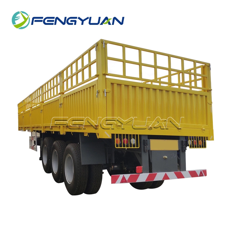 60 Tons Cattle Crate Goat Sheep Animal Cargo transport Fence Semi Trailer